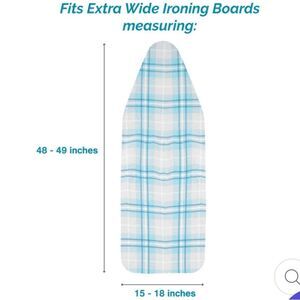 Polder Blue Plaid Ironing Board Cover, NWOT